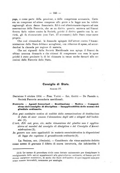 Le ferrovie italiane rivista quindicinale di dottrina, giurisprudenza, legislazione ed amministrazione ferroviaria