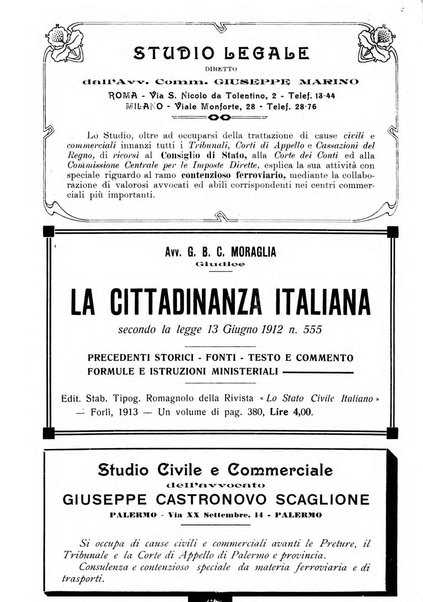 Le ferrovie italiane rivista quindicinale di dottrina, giurisprudenza, legislazione ed amministrazione ferroviaria