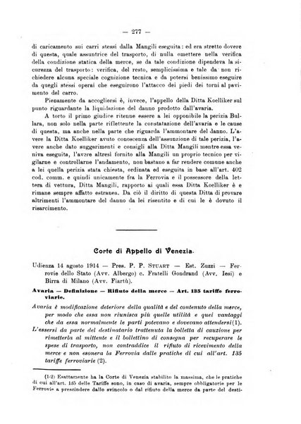 Le ferrovie italiane rivista quindicinale di dottrina, giurisprudenza, legislazione ed amministrazione ferroviaria