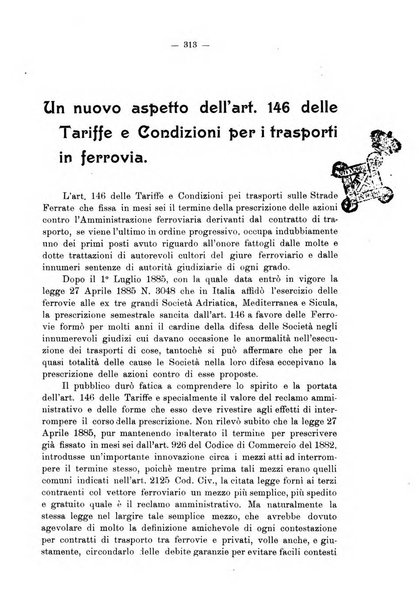 Le ferrovie italiane rivista quindicinale di dottrina, giurisprudenza, legislazione ed amministrazione ferroviaria