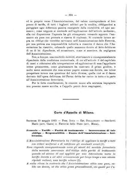 Le ferrovie italiane rivista quindicinale di dottrina, giurisprudenza, legislazione ed amministrazione ferroviaria