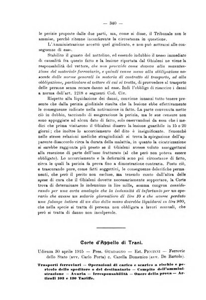 Le ferrovie italiane rivista quindicinale di dottrina, giurisprudenza, legislazione ed amministrazione ferroviaria