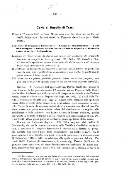 Le ferrovie italiane rivista quindicinale di dottrina, giurisprudenza, legislazione ed amministrazione ferroviaria