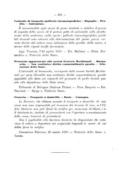 Le ferrovie italiane rivista quindicinale di dottrina, giurisprudenza, legislazione ed amministrazione ferroviaria