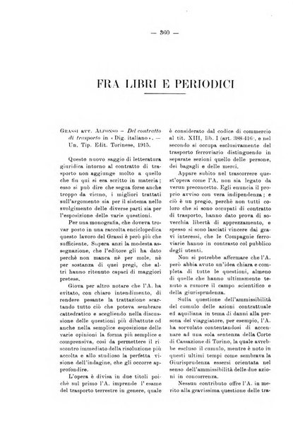 Le ferrovie italiane rivista quindicinale di dottrina, giurisprudenza, legislazione ed amministrazione ferroviaria