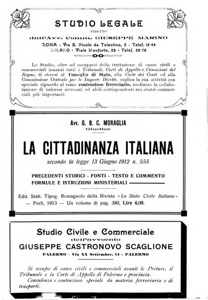 Le ferrovie italiane rivista quindicinale di dottrina, giurisprudenza, legislazione ed amministrazione ferroviaria