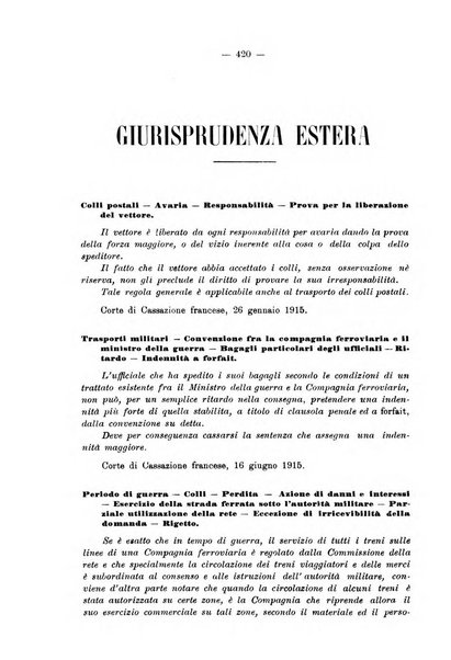 Le ferrovie italiane rivista quindicinale di dottrina, giurisprudenza, legislazione ed amministrazione ferroviaria