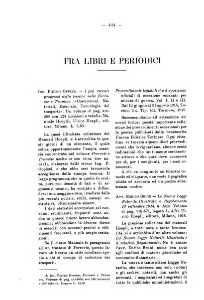 Le ferrovie italiane rivista quindicinale di dottrina, giurisprudenza, legislazione ed amministrazione ferroviaria