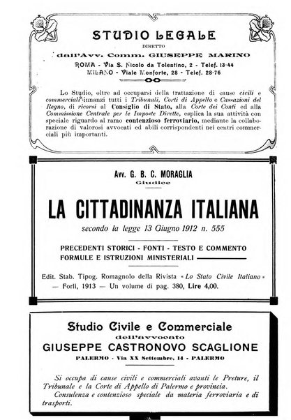 Le ferrovie italiane rivista quindicinale di dottrina, giurisprudenza, legislazione ed amministrazione ferroviaria