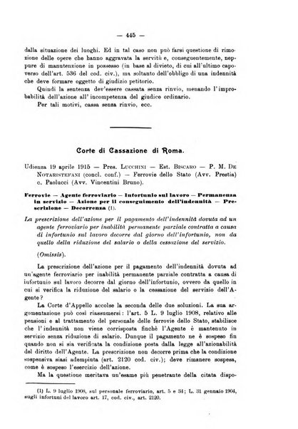 Le ferrovie italiane rivista quindicinale di dottrina, giurisprudenza, legislazione ed amministrazione ferroviaria