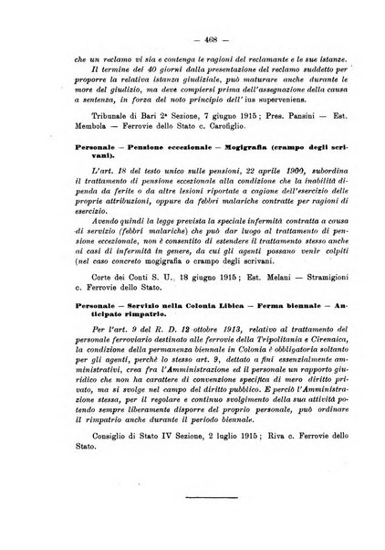 Le ferrovie italiane rivista quindicinale di dottrina, giurisprudenza, legislazione ed amministrazione ferroviaria