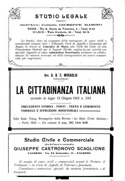 Le ferrovie italiane rivista quindicinale di dottrina, giurisprudenza, legislazione ed amministrazione ferroviaria