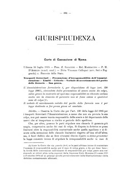 Le ferrovie italiane rivista quindicinale di dottrina, giurisprudenza, legislazione ed amministrazione ferroviaria