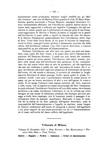 Le ferrovie italiane rivista quindicinale di dottrina, giurisprudenza, legislazione ed amministrazione ferroviaria