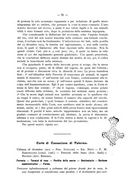 Le ferrovie italiane rivista quindicinale di dottrina, giurisprudenza, legislazione ed amministrazione ferroviaria