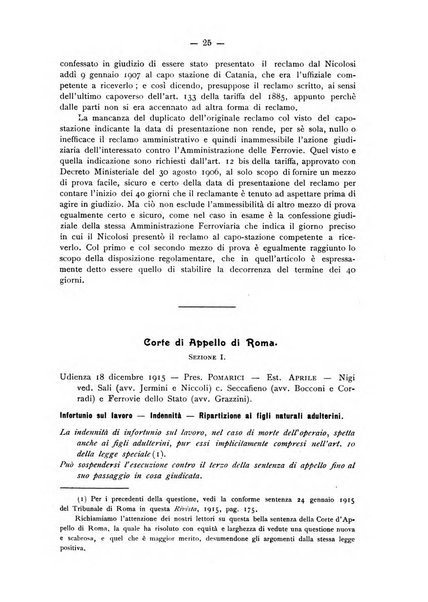 Le ferrovie italiane rivista quindicinale di dottrina, giurisprudenza, legislazione ed amministrazione ferroviaria