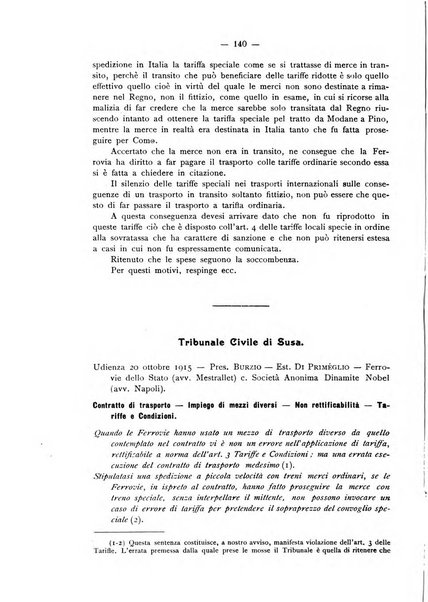 Le ferrovie italiane rivista quindicinale di dottrina, giurisprudenza, legislazione ed amministrazione ferroviaria