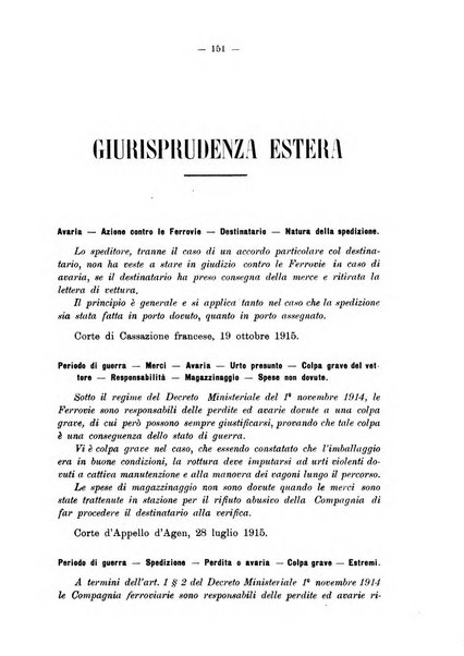 Le ferrovie italiane rivista quindicinale di dottrina, giurisprudenza, legislazione ed amministrazione ferroviaria