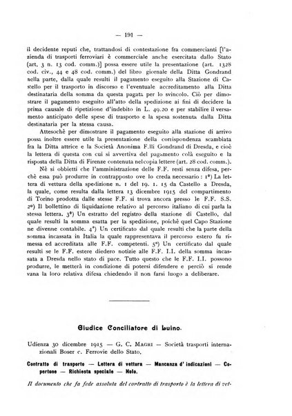 Le ferrovie italiane rivista quindicinale di dottrina, giurisprudenza, legislazione ed amministrazione ferroviaria