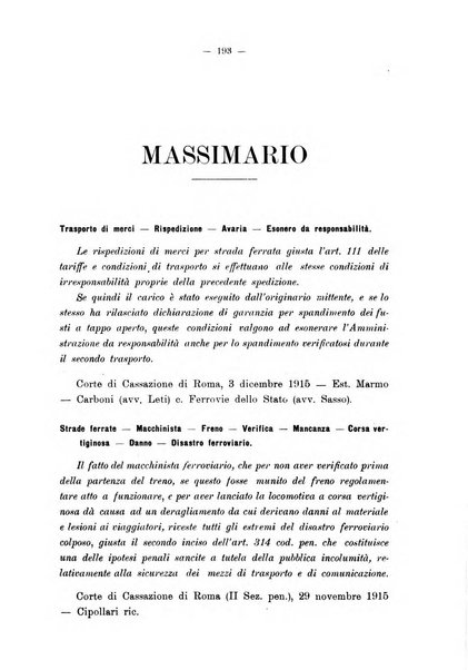 Le ferrovie italiane rivista quindicinale di dottrina, giurisprudenza, legislazione ed amministrazione ferroviaria