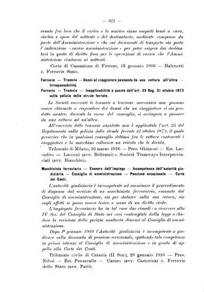 Le ferrovie italiane rivista quindicinale di dottrina, giurisprudenza, legislazione ed amministrazione ferroviaria