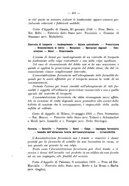 Le ferrovie italiane rivista quindicinale di dottrina, giurisprudenza, legislazione ed amministrazione ferroviaria