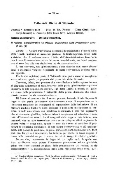 Le ferrovie italiane rivista quindicinale di dottrina, giurisprudenza, legislazione ed amministrazione ferroviaria