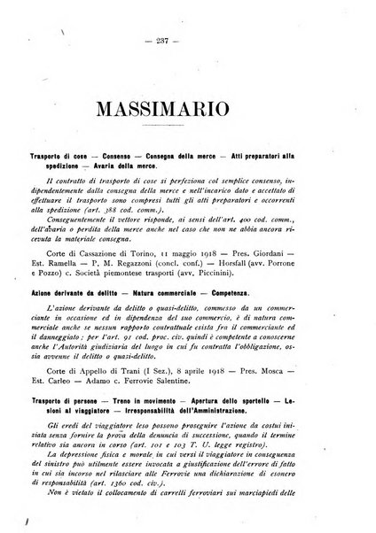 Le ferrovie italiane rivista quindicinale di dottrina, giurisprudenza, legislazione ed amministrazione ferroviaria