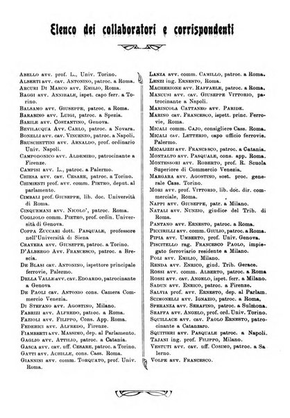 Le ferrovie italiane rivista quindicinale di dottrina, giurisprudenza, legislazione ed amministrazione ferroviaria