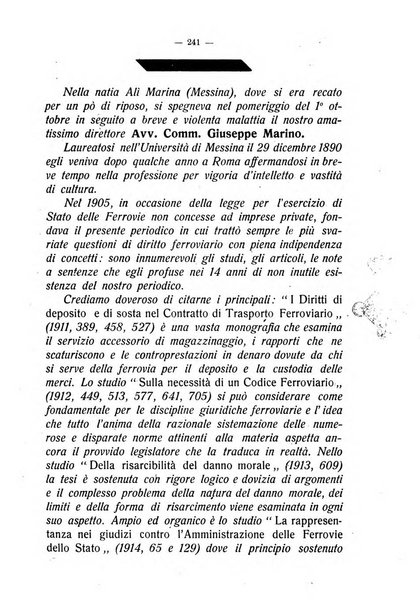 Le ferrovie italiane rivista quindicinale di dottrina, giurisprudenza, legislazione ed amministrazione ferroviaria