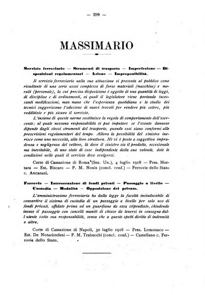 Le ferrovie italiane rivista quindicinale di dottrina, giurisprudenza, legislazione ed amministrazione ferroviaria