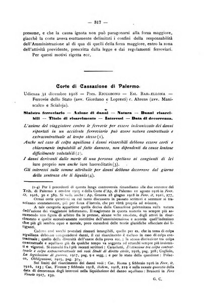 Le ferrovie italiane rivista quindicinale di dottrina, giurisprudenza, legislazione ed amministrazione ferroviaria