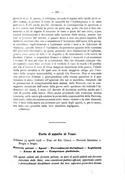 Le ferrovie italiane rivista quindicinale di dottrina, giurisprudenza, legislazione ed amministrazione ferroviaria