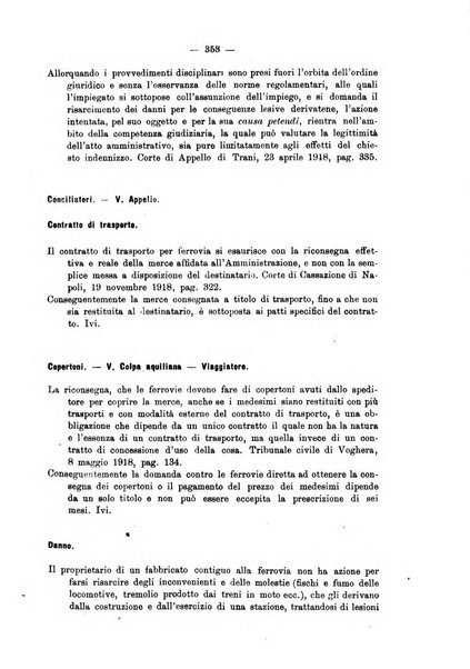 Le ferrovie italiane rivista quindicinale di dottrina, giurisprudenza, legislazione ed amministrazione ferroviaria