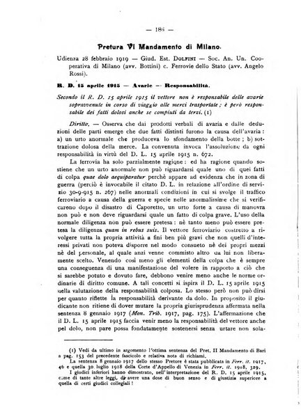 Le ferrovie italiane rivista quindicinale di dottrina, giurisprudenza, legislazione ed amministrazione ferroviaria