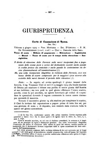 Le ferrovie italiane rivista quindicinale di dottrina, giurisprudenza, legislazione ed amministrazione ferroviaria