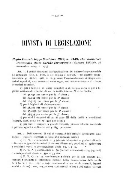 Le ferrovie italiane rivista quindicinale di dottrina, giurisprudenza, legislazione ed amministrazione ferroviaria