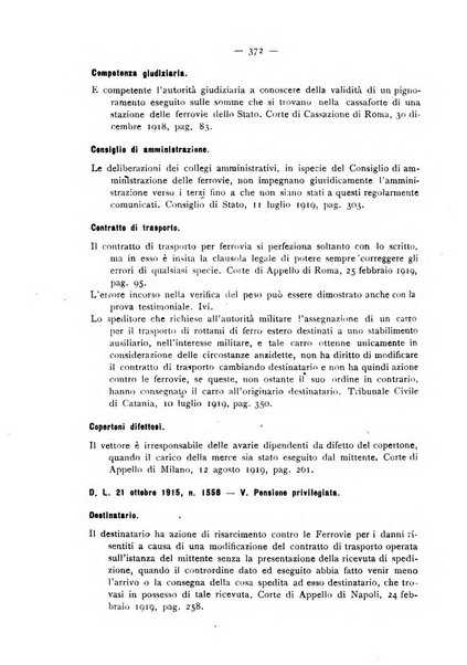 Le ferrovie italiane rivista quindicinale di dottrina, giurisprudenza, legislazione ed amministrazione ferroviaria