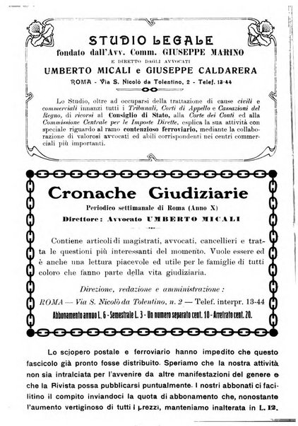 Le ferrovie italiane rivista quindicinale di dottrina, giurisprudenza, legislazione ed amministrazione ferroviaria