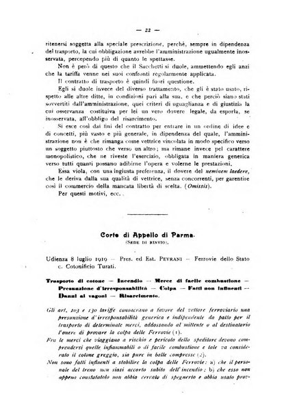 Le ferrovie italiane rivista quindicinale di dottrina, giurisprudenza, legislazione ed amministrazione ferroviaria