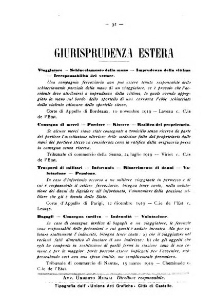 Le ferrovie italiane rivista quindicinale di dottrina, giurisprudenza, legislazione ed amministrazione ferroviaria