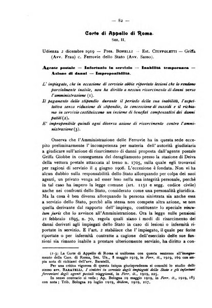 Le ferrovie italiane rivista quindicinale di dottrina, giurisprudenza, legislazione ed amministrazione ferroviaria