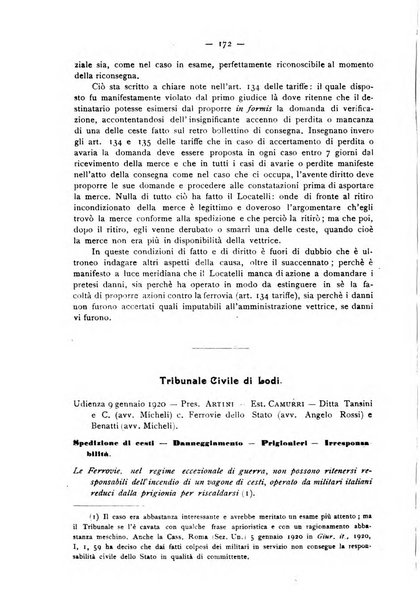 Le ferrovie italiane rivista quindicinale di dottrina, giurisprudenza, legislazione ed amministrazione ferroviaria