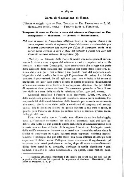 Le ferrovie italiane rivista quindicinale di dottrina, giurisprudenza, legislazione ed amministrazione ferroviaria