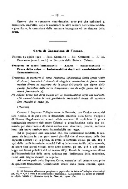 Le ferrovie italiane rivista quindicinale di dottrina, giurisprudenza, legislazione ed amministrazione ferroviaria