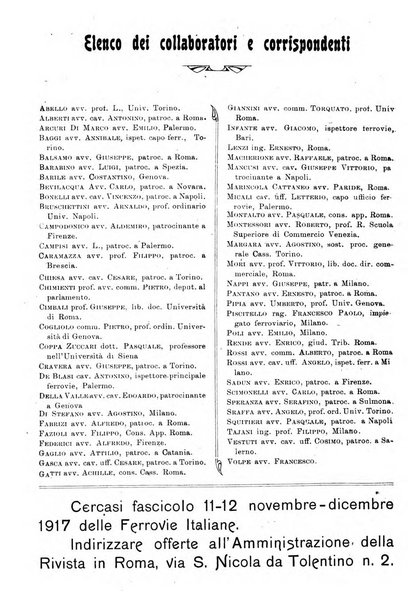 Le ferrovie italiane rivista quindicinale di dottrina, giurisprudenza, legislazione ed amministrazione ferroviaria