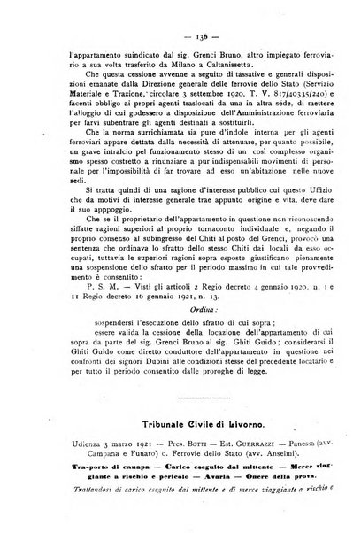 Le ferrovie italiane rivista quindicinale di dottrina, giurisprudenza, legislazione ed amministrazione ferroviaria