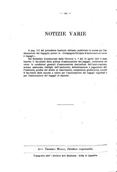 Le ferrovie italiane rivista quindicinale di dottrina, giurisprudenza, legislazione ed amministrazione ferroviaria