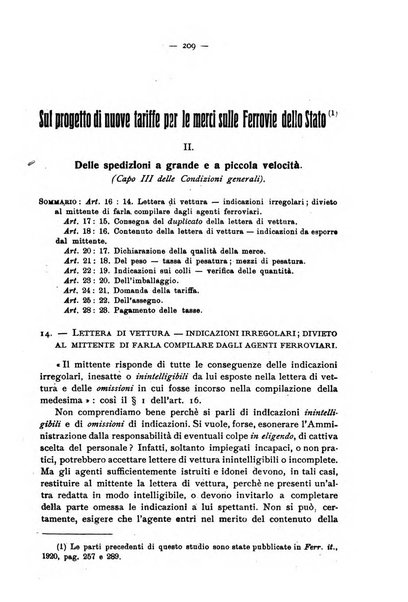 Le ferrovie italiane rivista quindicinale di dottrina, giurisprudenza, legislazione ed amministrazione ferroviaria