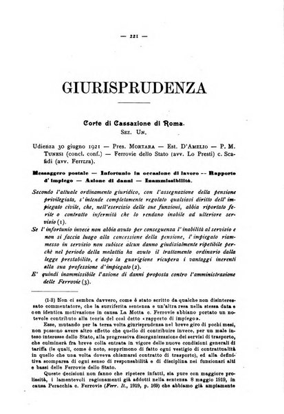 Le ferrovie italiane rivista quindicinale di dottrina, giurisprudenza, legislazione ed amministrazione ferroviaria